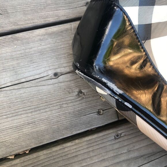 VINTAGE Burberry Purse BIG LOGO Brown - Picture 4 of 16